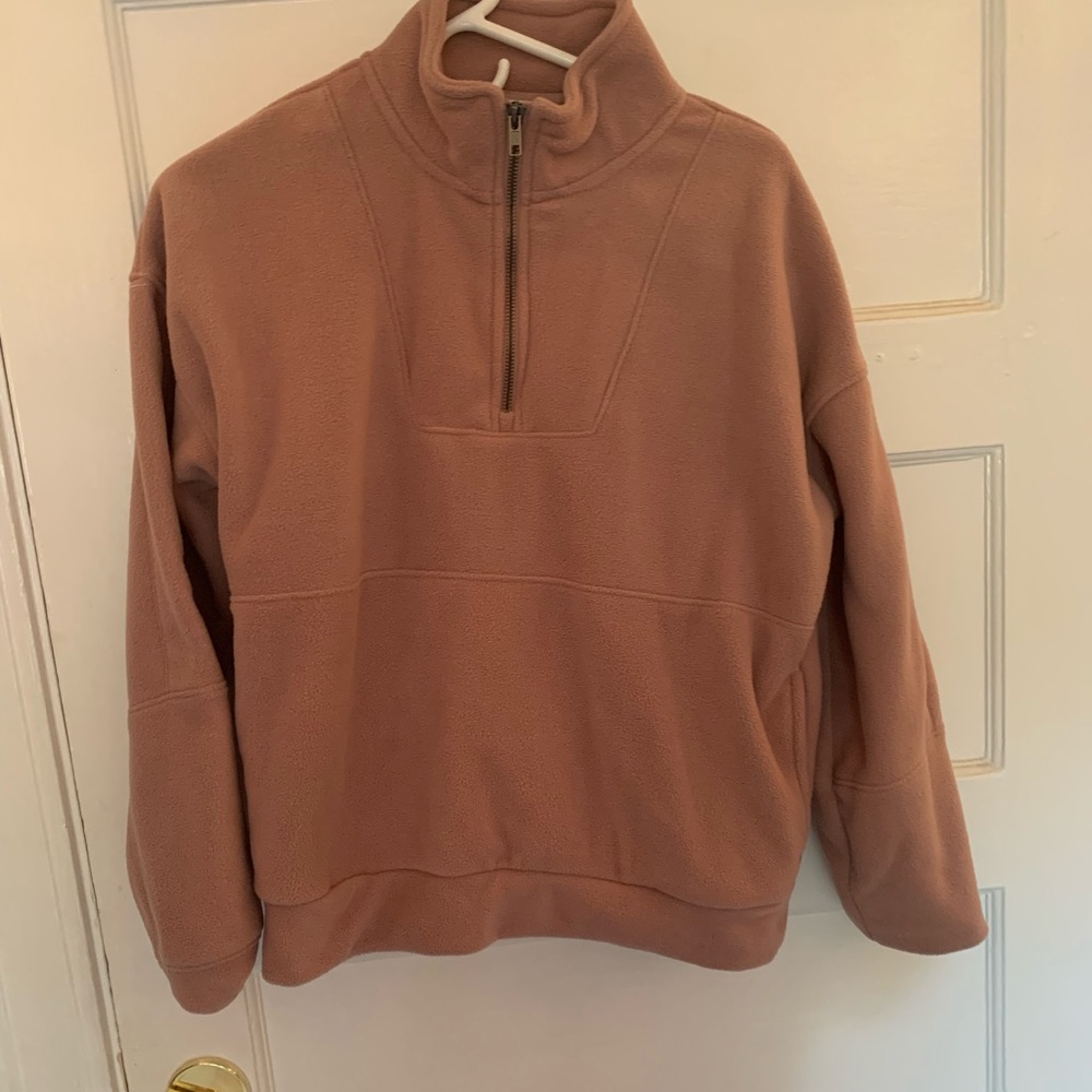 Dark pink quarter zip sweater